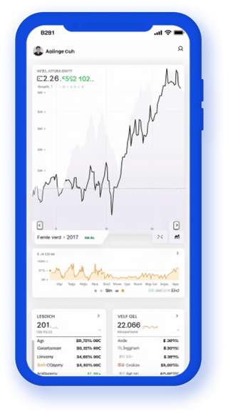 Application mobile de suivi de portefeuille présentant les statistiques des cryptomonnaies actualisées en direct